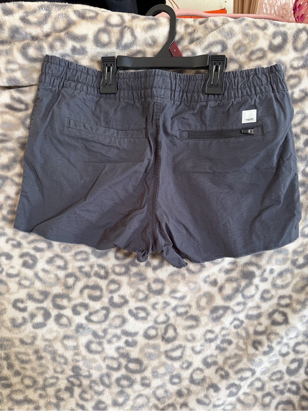 Vuori Blue/Gray Athletic Elastic-Waist Rip Stop Shorts